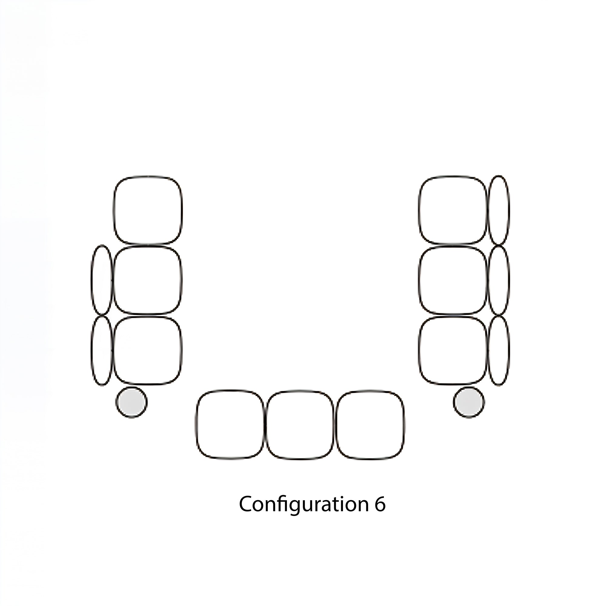 Isole Modular Sofa: NN1A-NN1G + Configuration 6