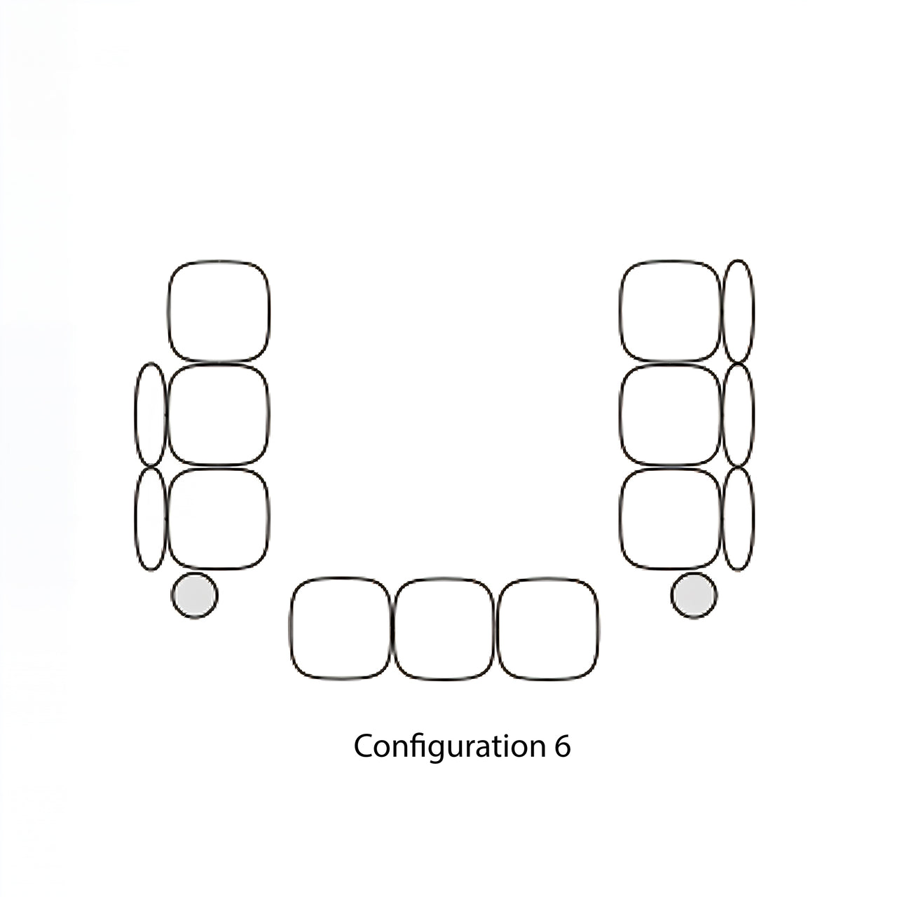 Isole Modular Sofa: NN1A-NN1G + Configuration 6