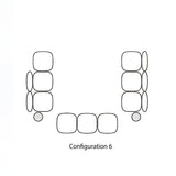 Isole Modular Sofa: NN1A-NN1G + Configuration 6