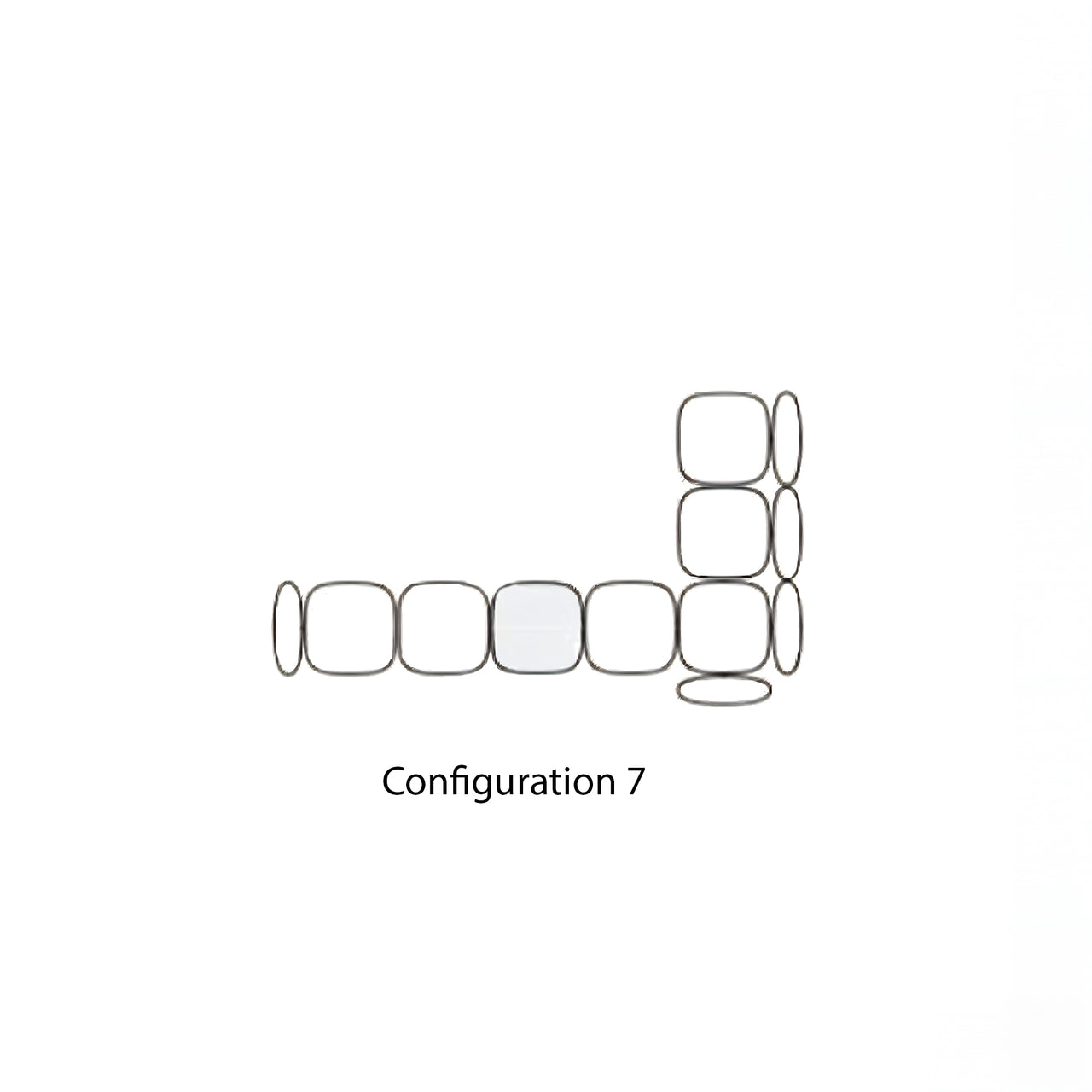 Isole Modular Sofa: NN1A-NN1G + Configuration 7
