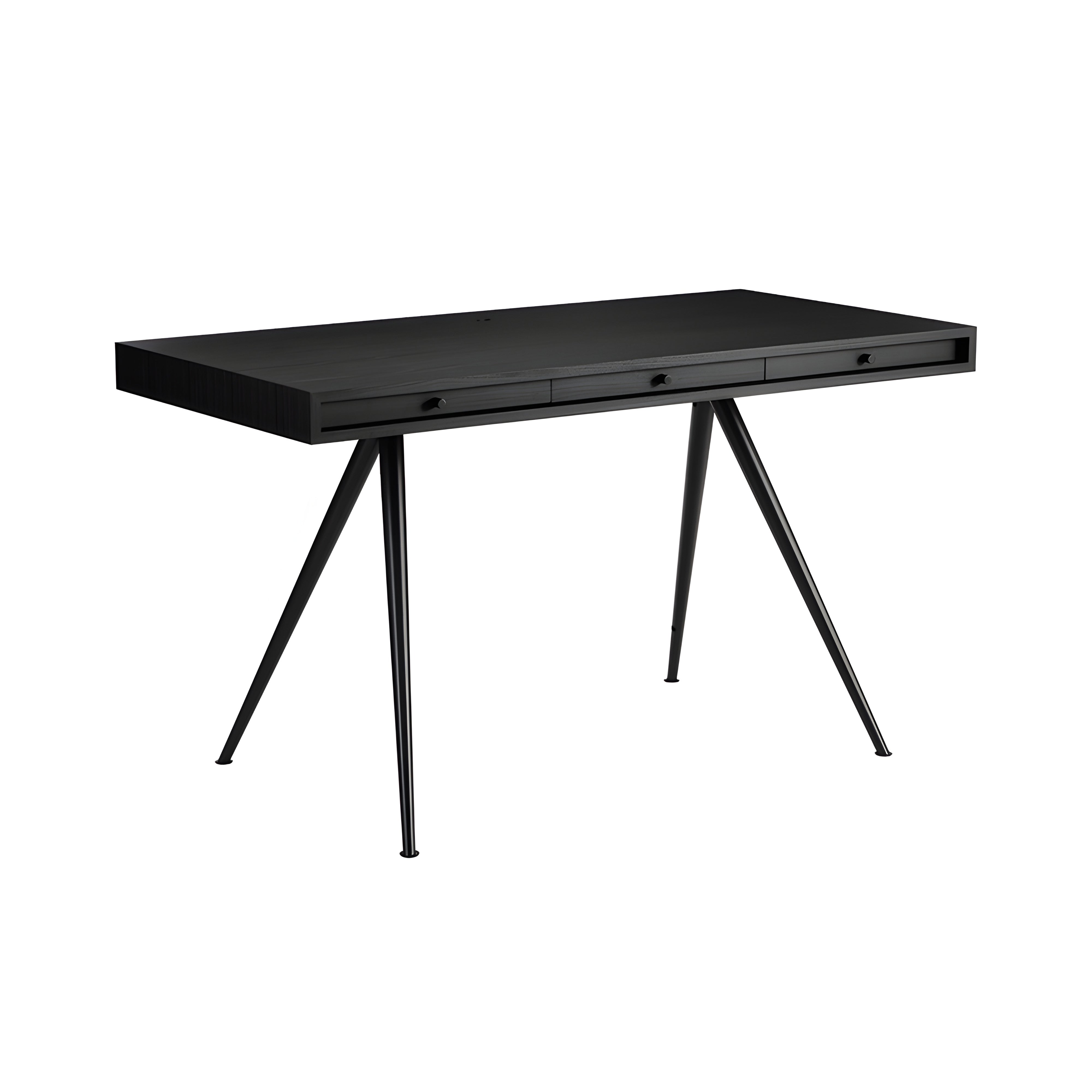 JFK Home Desk: Black Ash + Standard Legs + 