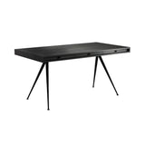JFK Office Desk: Black Ash + Standard Legs