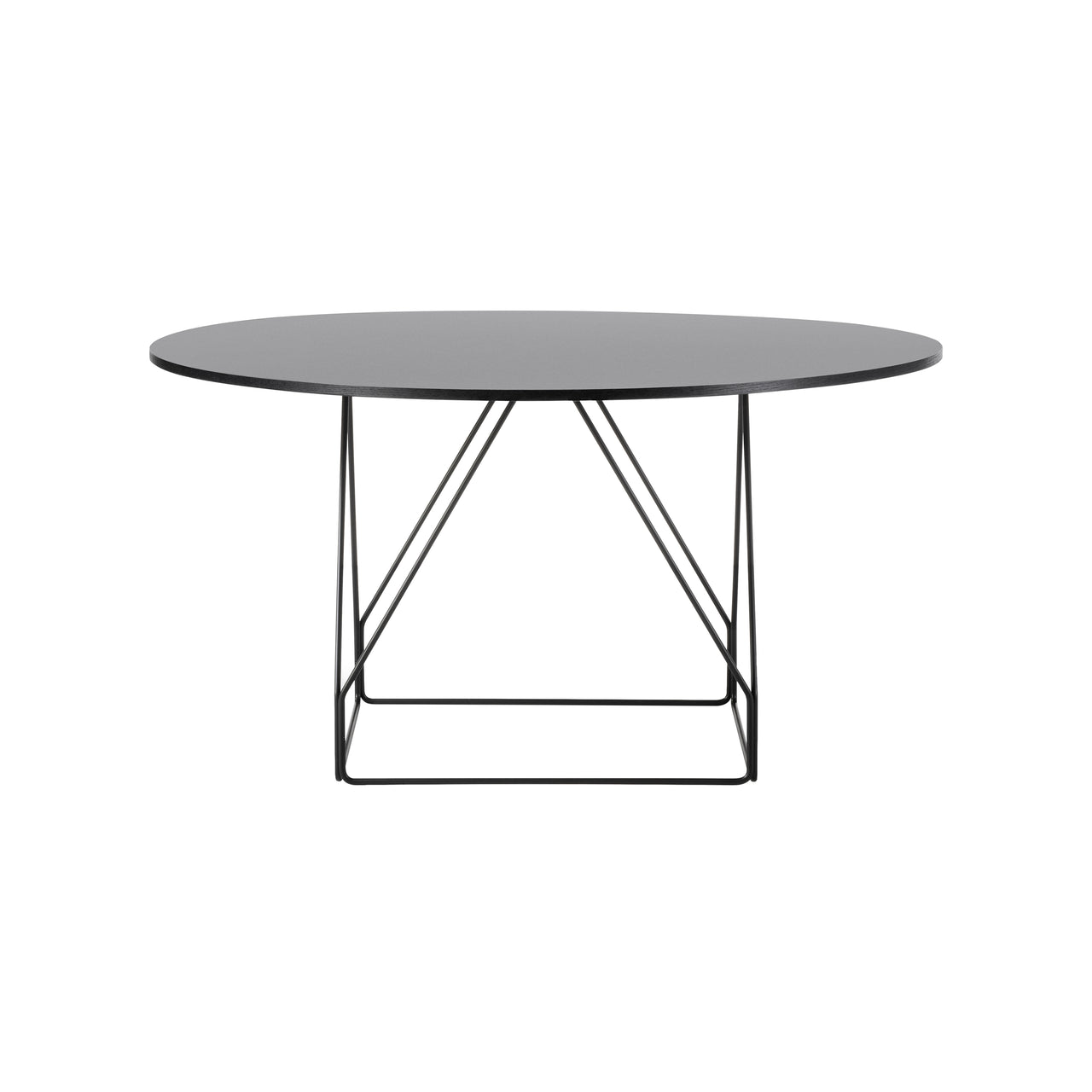 JG Table: Round + Black Linoleum +  Black