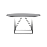 JG Table: Round + Black Linoleum +  Black