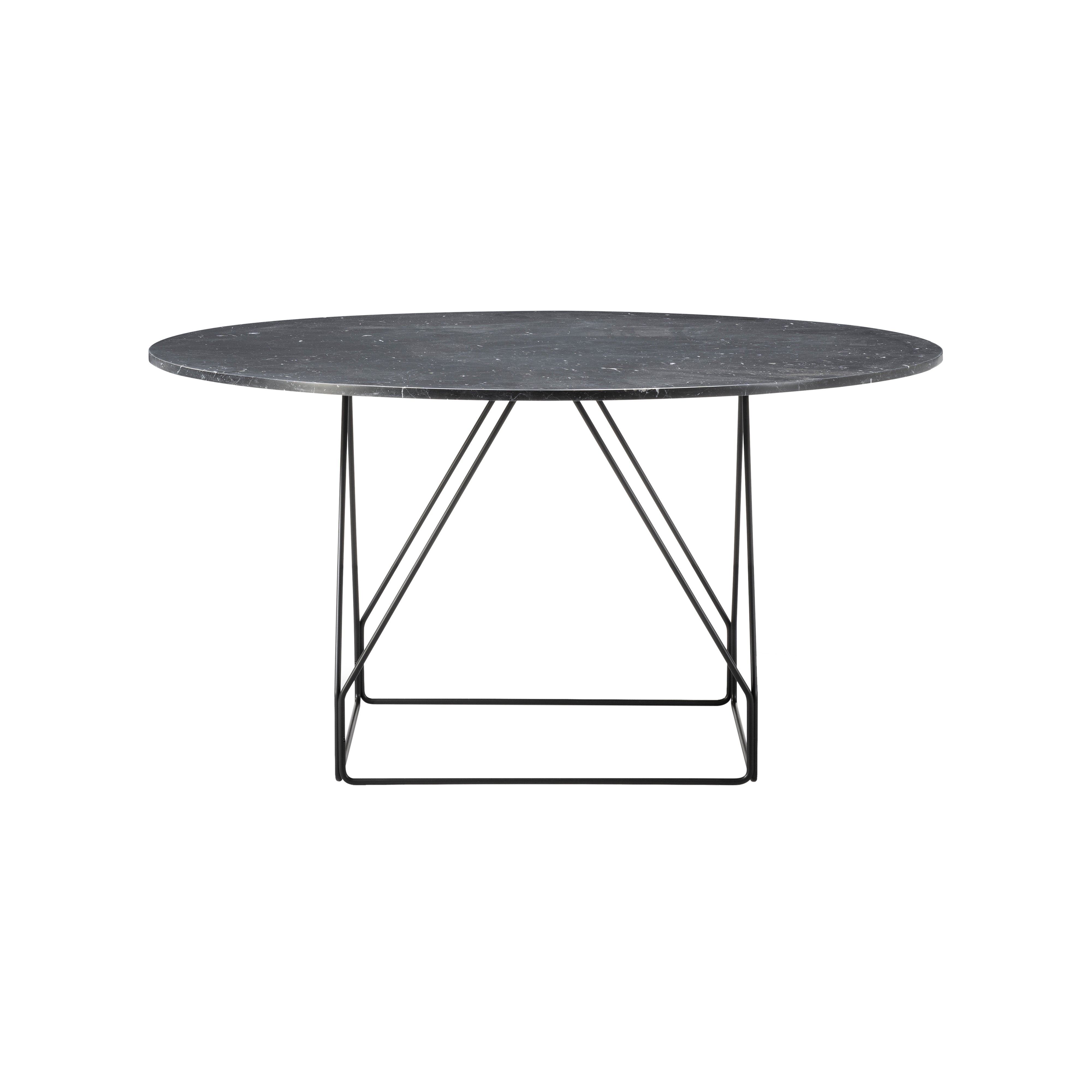 JG Table: Round + Black Marquina + Black