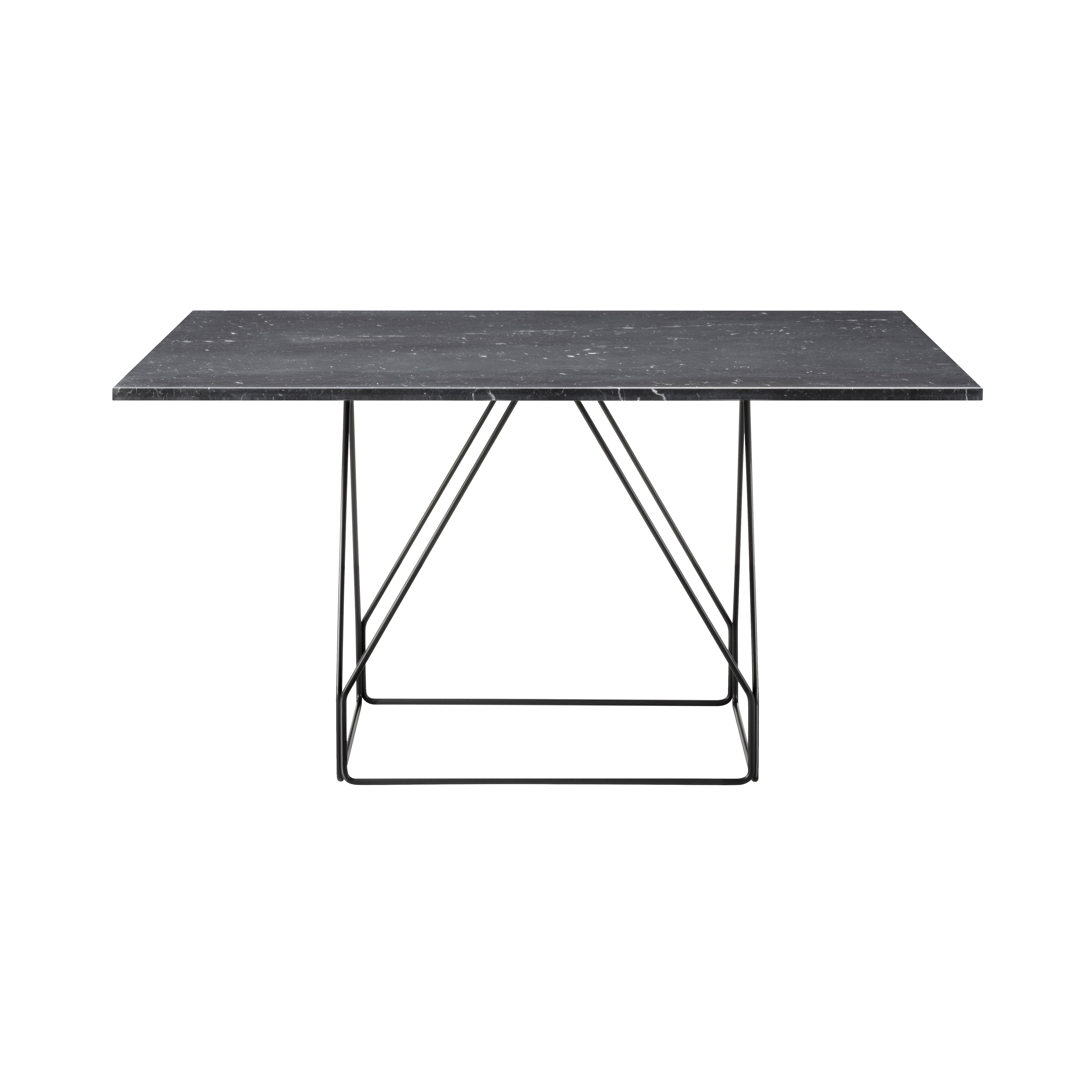 JG Table: Square + Black Marquina + Black