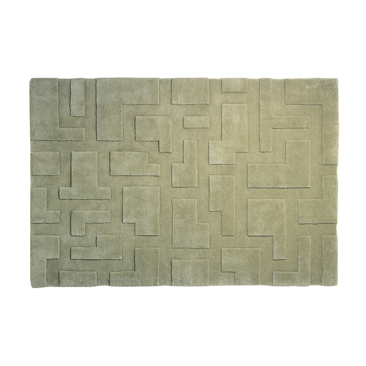 JL Hand Tufted Rug: Small + Olive