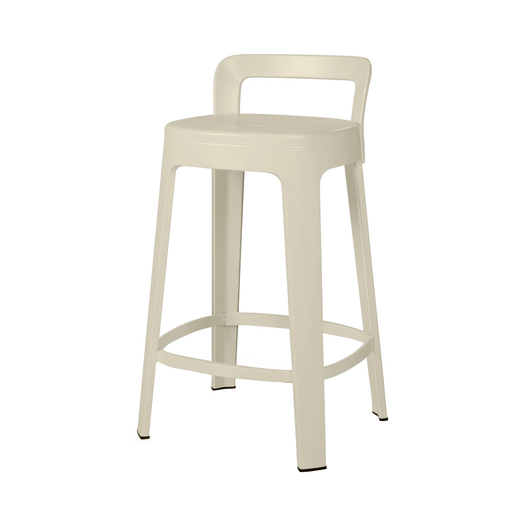 Ombra Bar + Counter Stool with Backrest: Bar + Grey