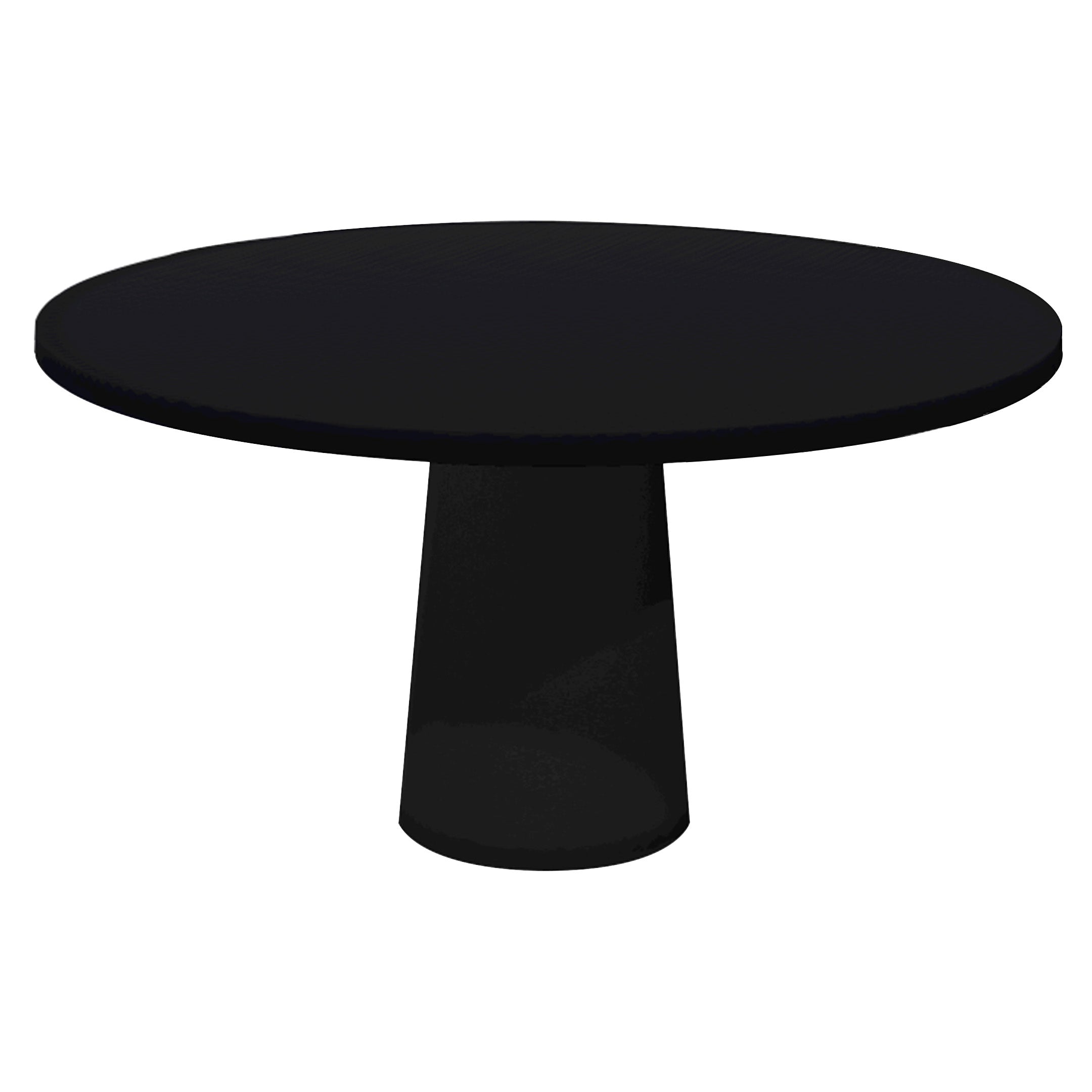 Container Round Table: Large + Cable Feed + Jet Black + Black