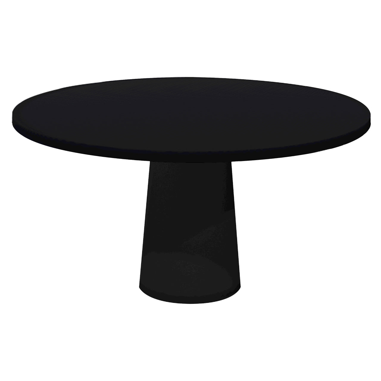 Container Round Table: Large + Cable Feed + Jet Black + Black