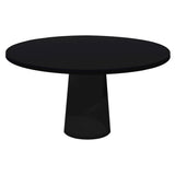 Container Round Table: Large + Cable Feed + Jet Black + Black