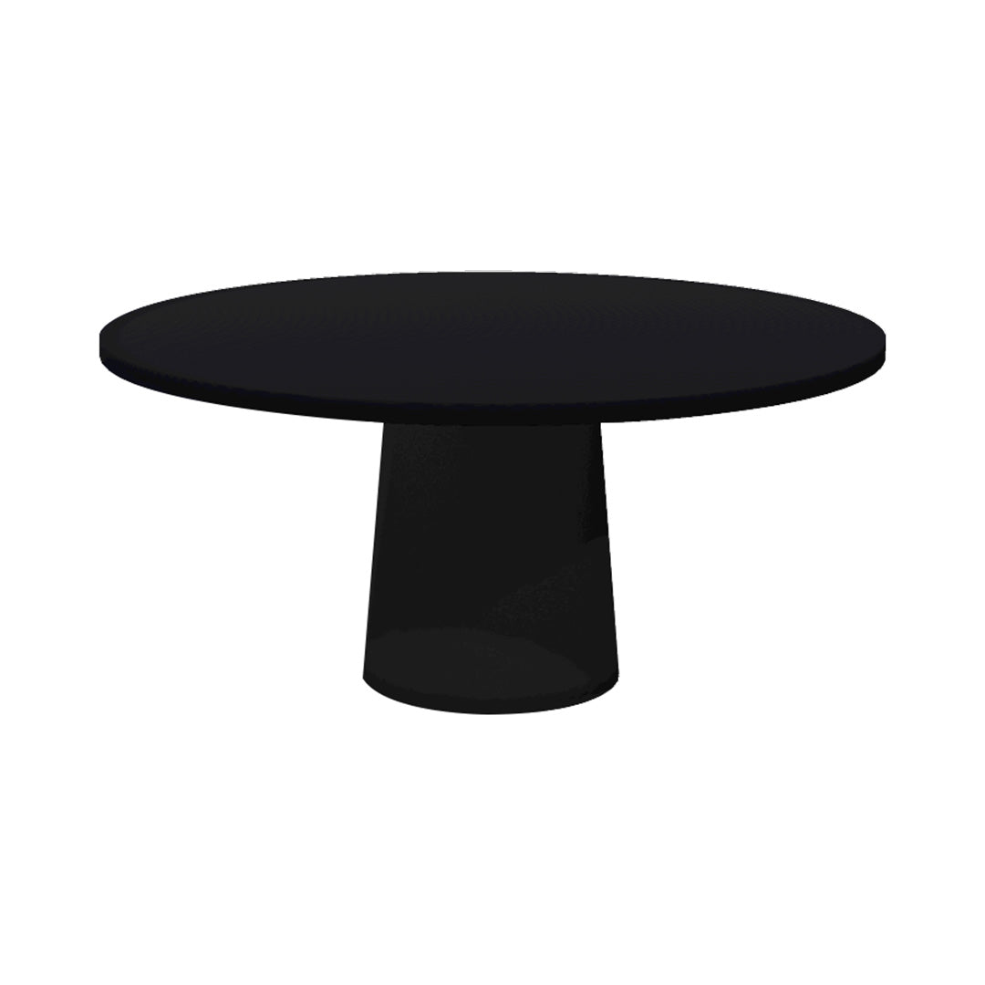 Container Round Table: Extra Large + Cable Feed + Jet Black + Black