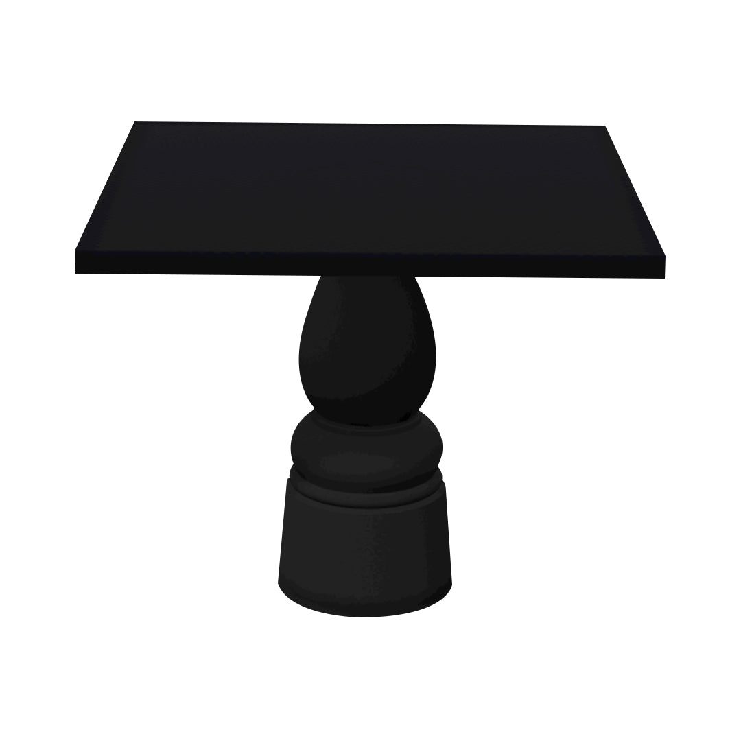 Container Square Table: Large + New Antiques + Jet Black + Black