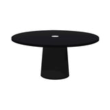 Container Round Table: Extra Large + Jet Black with Hole + Black