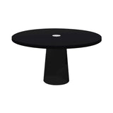 Container Round Table: Large + Jet Black with Hole + Black