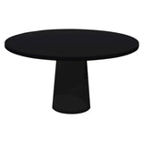 Container Round Table: Large + Cable Feed + Jet Black + Black