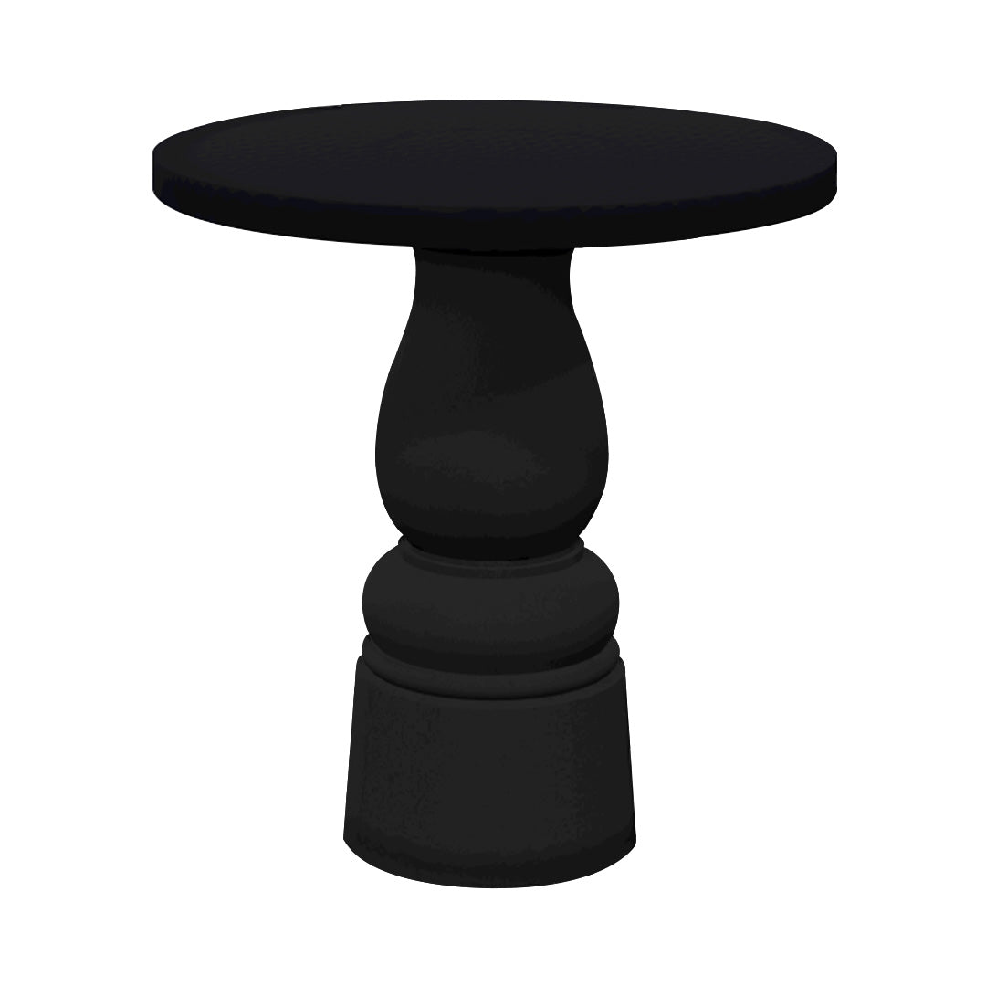 Container Round Table: Extra Small + New Antiques + Jet Black + Black