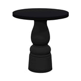 Container Round Table: Extra Small + New Antiques + Jet Black + Black