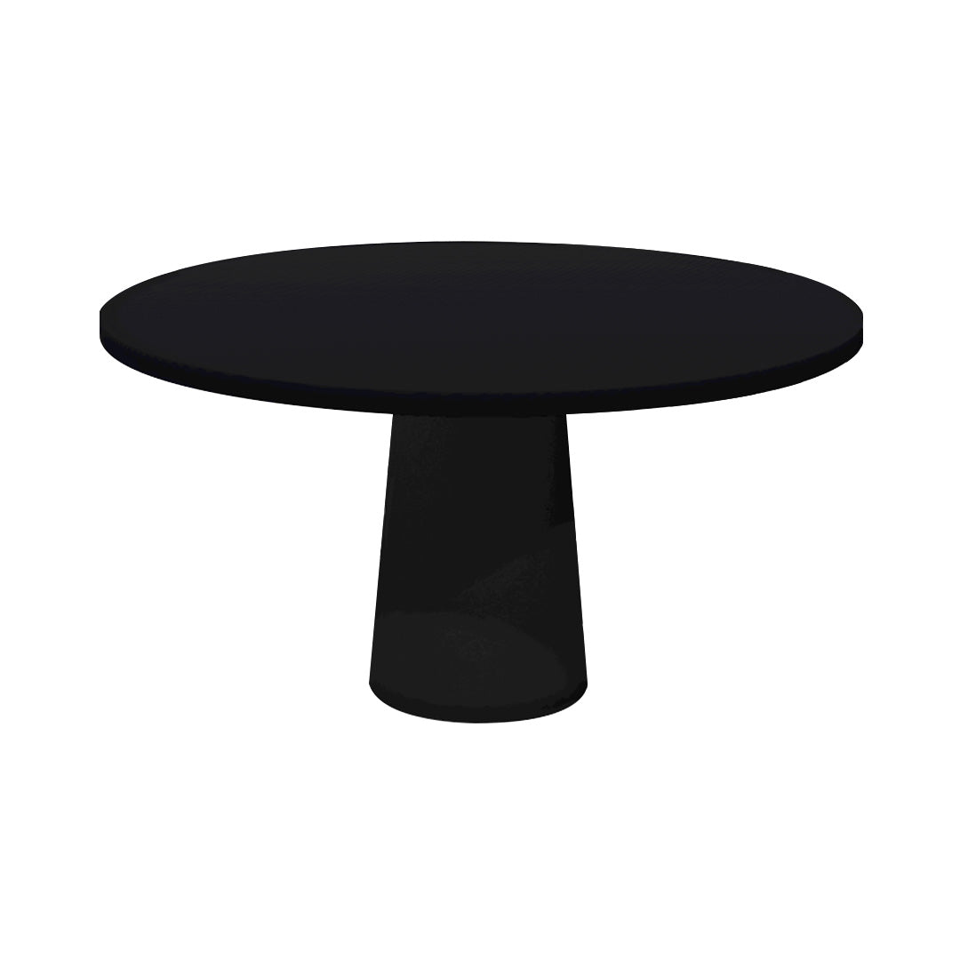 Container Round Table: Large + Jet Black + Black