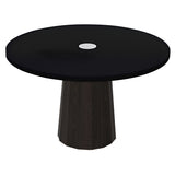 Container Round Table: Medium + Bodhi Cover + Jet Black with Hole + Grey