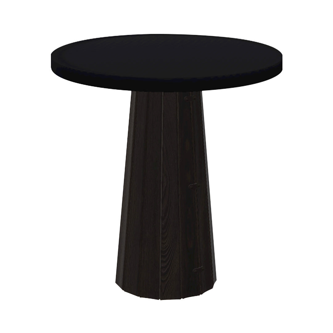 Container Round Table: Extra Small + Bodhi Cover + Jet Black + Wenge