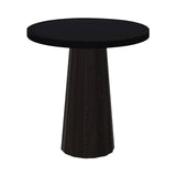 Container Round Table: Extra Small + Bodhi Cover + Jet Black + Wenge