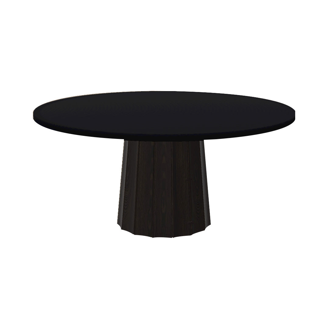 Container Round Table: Extra Large + Bodhi Cover + Wenge Stained + Black