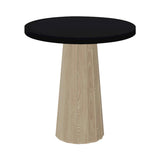 Container Round Table: Extra Small + Bodhi Cover + Jet Black + White wash