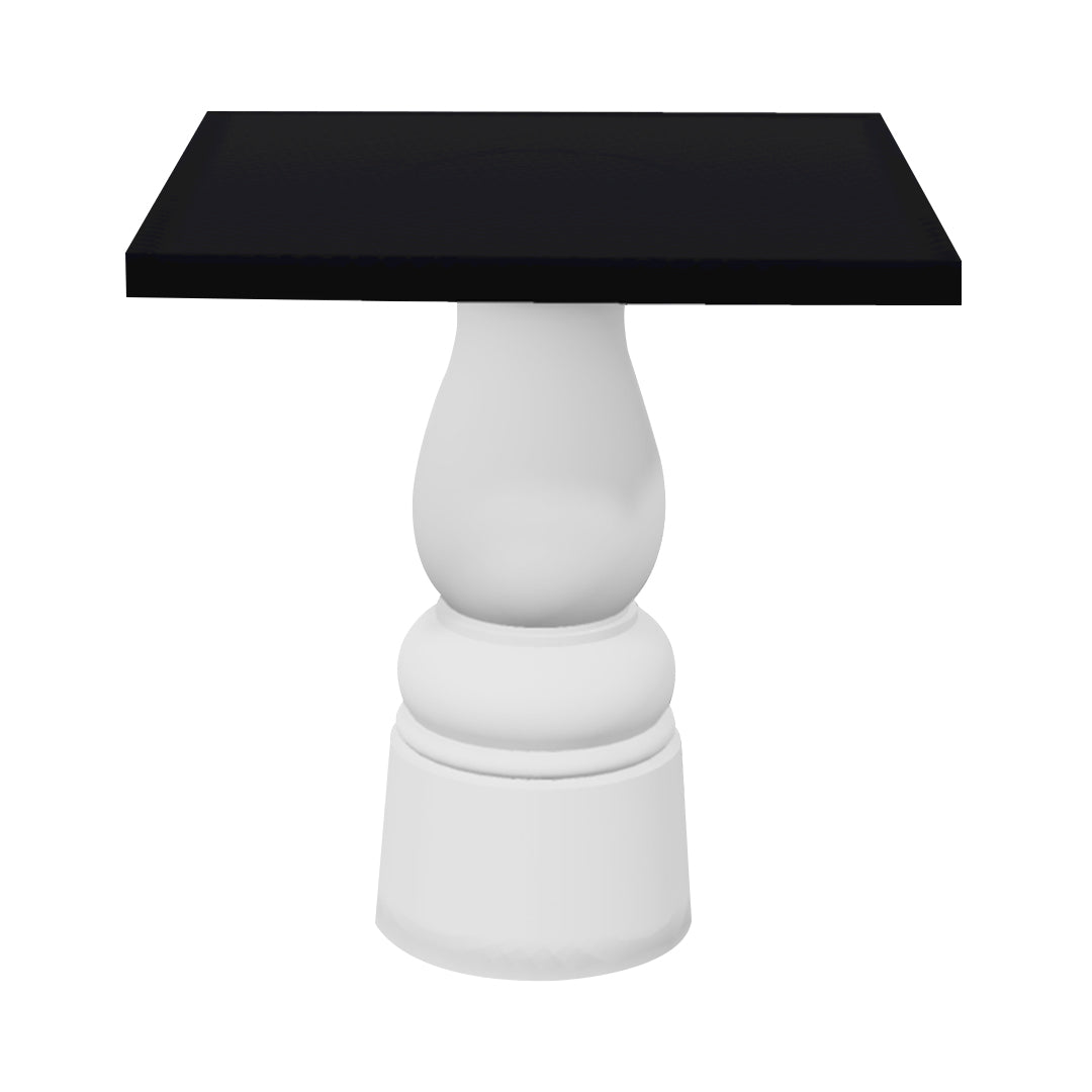Container Square Table: Small + New Antiques + Jet Black + White
