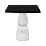 Container Square Table: Small + New Antiques + Jet Black + White