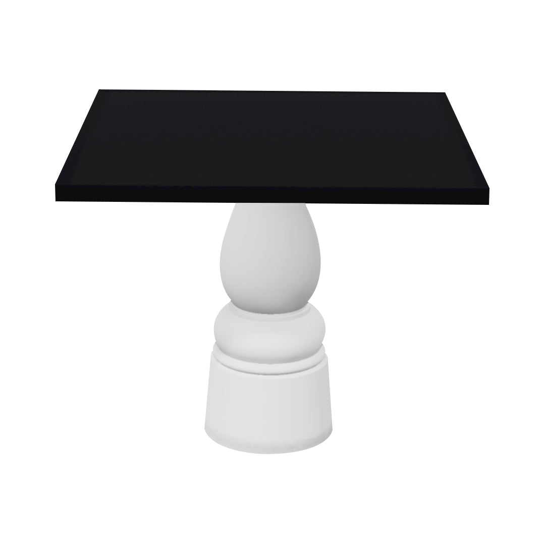 Container Square Table: Large + New Antiques + Jet Black + White
