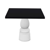 Container Square Table: Large + New Antiques + Jet Black + White