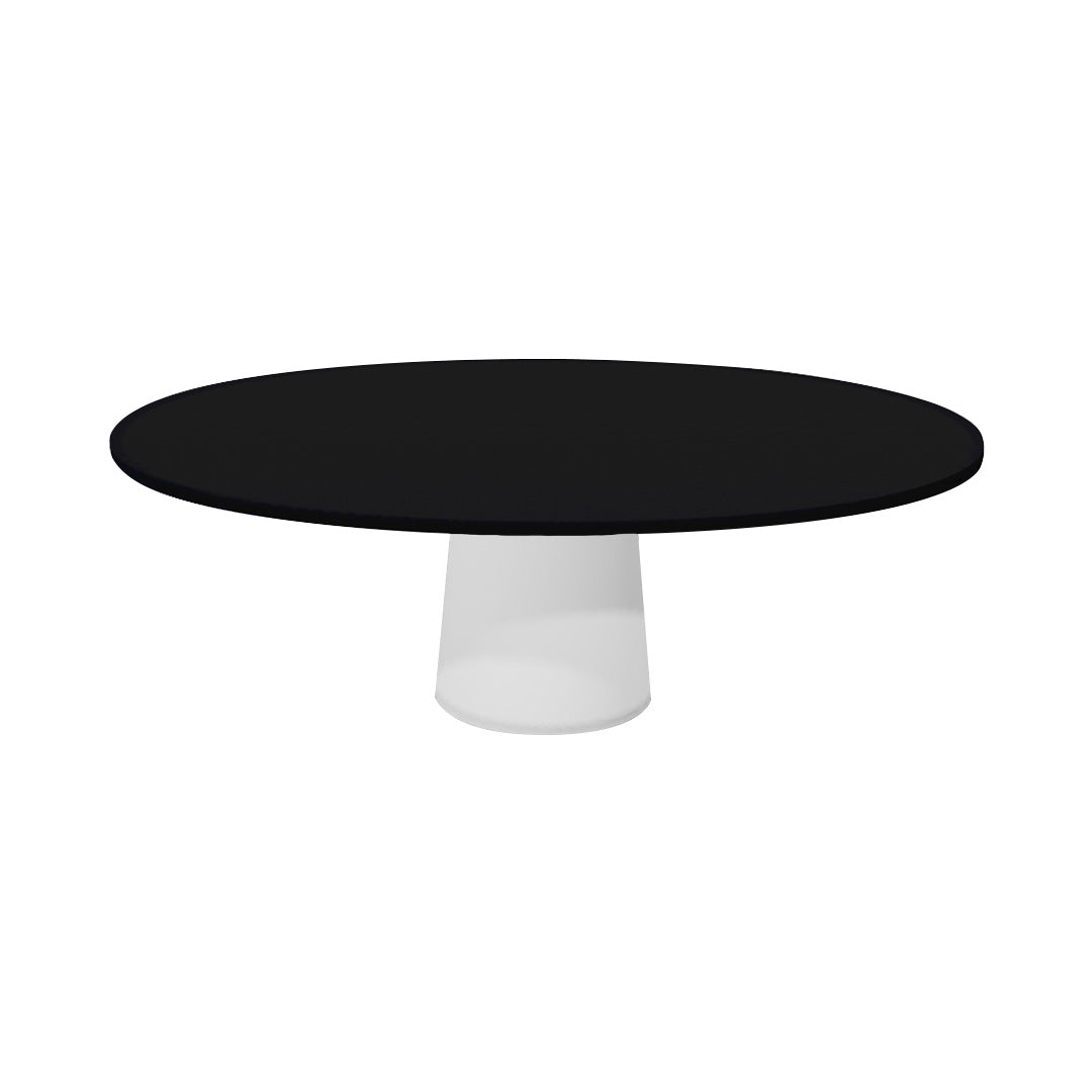 Container Oval Table: Small + Jet Black + White