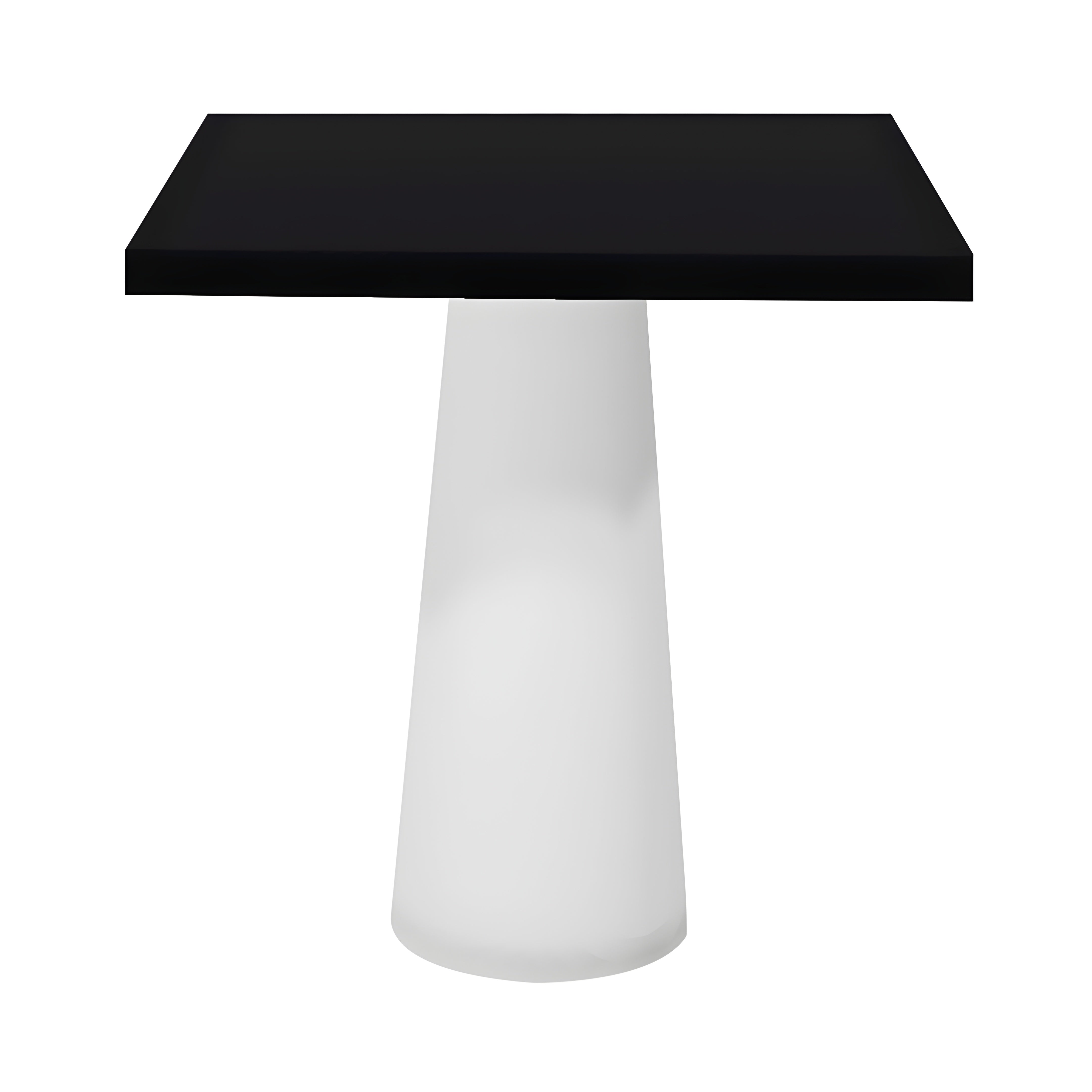 Container Square Table: Small + Jet Black + White