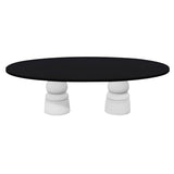 Container Oval Table: Large + New Antiques + Jet Black + White