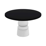 Container Round Table: Large + New Antiques + Jet Black + White