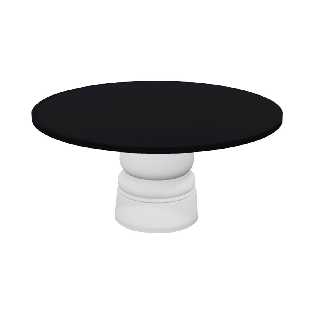 Container Round Table: XXL + New Antiques + Jet Black + White