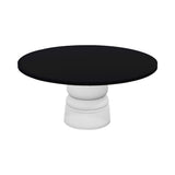 Container Round Table: XXL + New Antiques + Jet Black + White