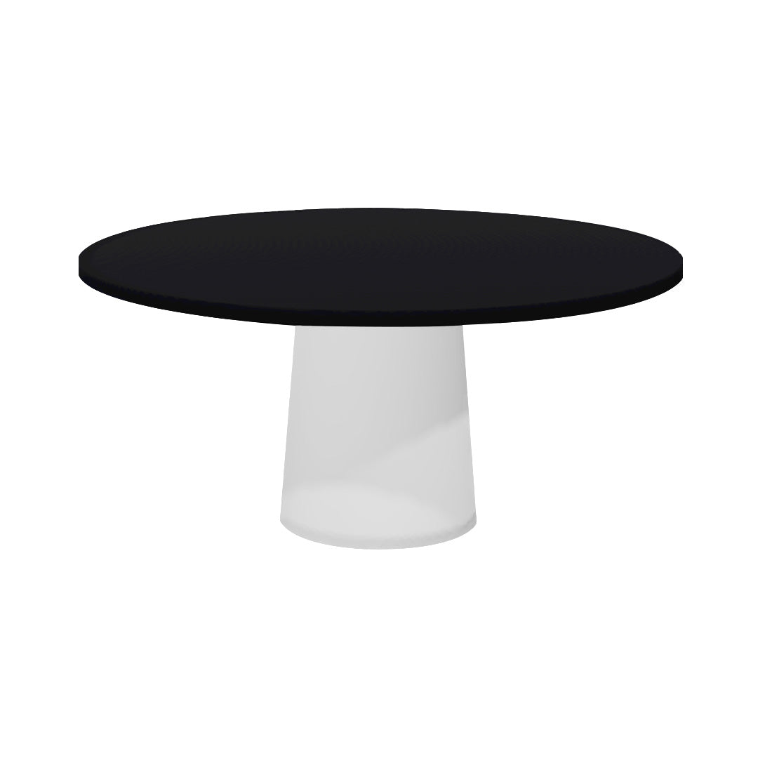 Container Round Table: Extra Large + Jet Black + White