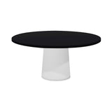 Container Round Table: Extra Large + Jet Black + White