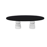 Container Oval Table: Large + New Antiques + Jet Black + White