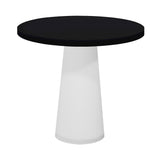 Container Round Table: Extra Small + Jet Black + White
