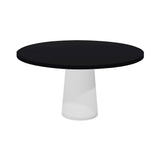 Container Round Table: Large + Jet Black + White