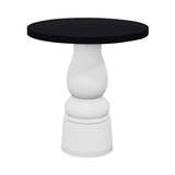 Container Round Table: Extra Small + New Antiques + Jet Black + White