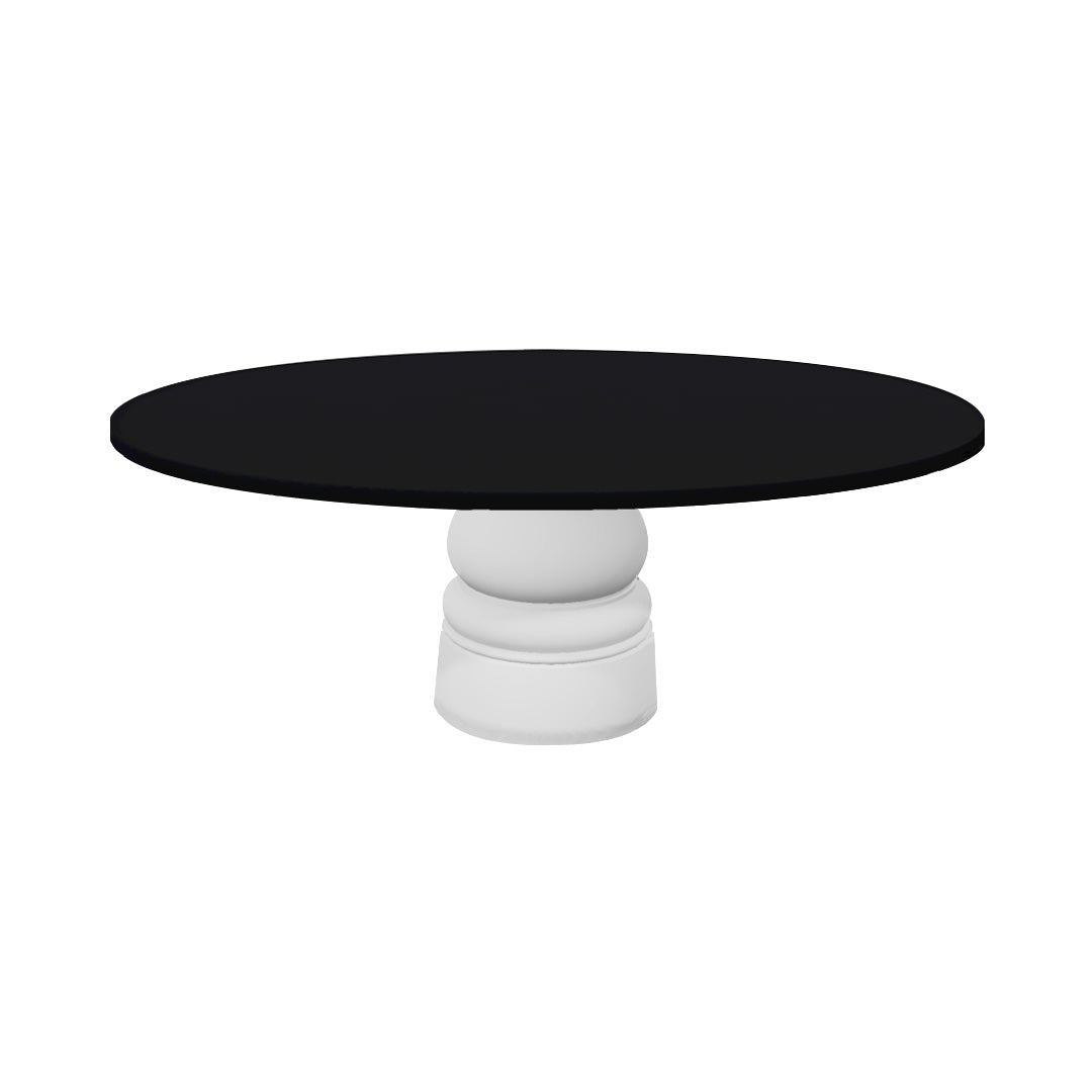 Container Oval Table: Small + New Antiques + Jet Black + White
