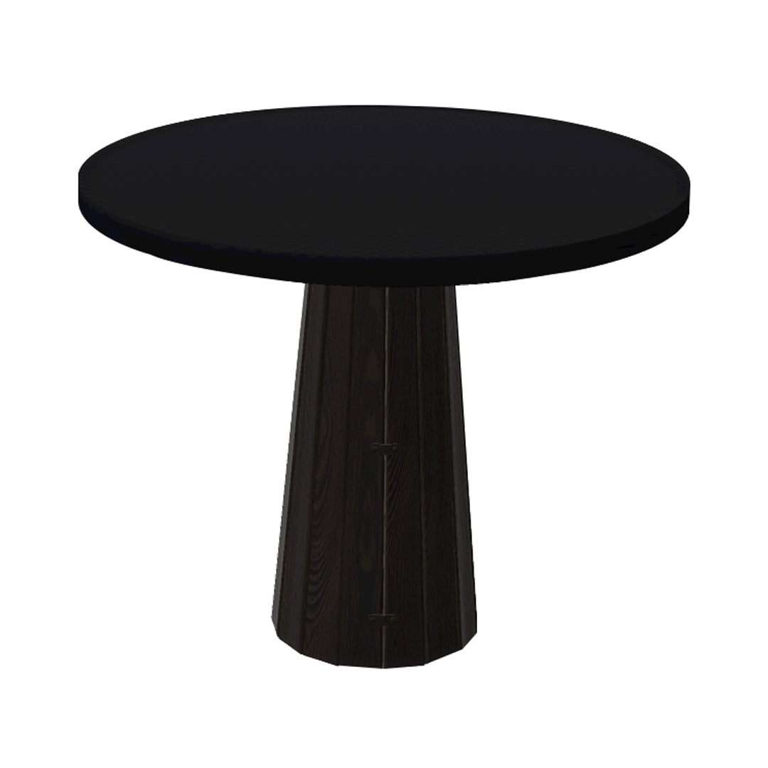 Container Round Table: Small + Bodhi Cover + Jet Black + Wenge