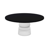 Container Round Table: Extra Large + New Antiques + Jet Black + White