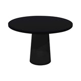 Container Round Table: Medium + Cable Feed + Jet Black + Black