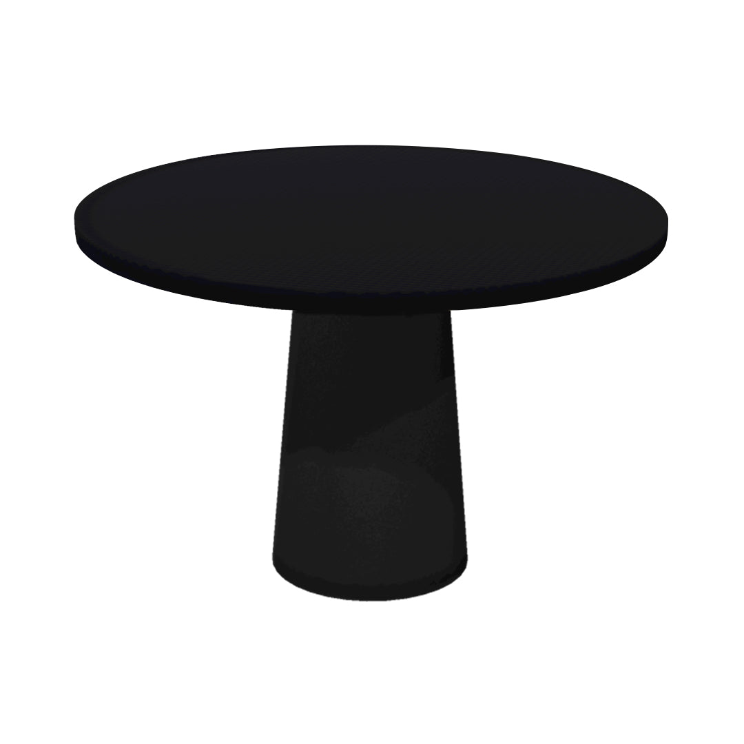 Container Round Table: Medium + Cable Feed + Jet Black + Black