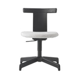 Jiro Swivel Chair: Upholstered + Black Oak + Black + Without Castors
